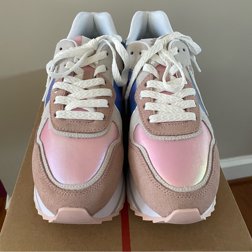 W6YZ Deva Sneaker Suede Iridescent Nylon Women’s  39 NEW 0011017405.15.1M24 - Picture 5 of 7